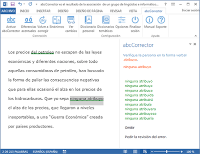 tu corrector para Word