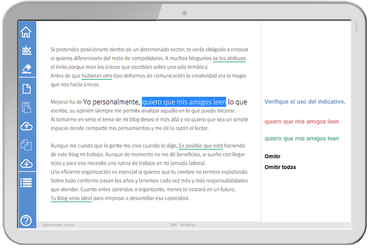 El corrector de español para Mac, PC y Tablet